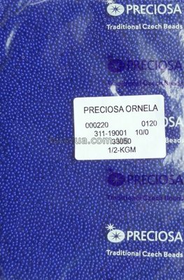 33050 Бисер чешский 50г, "PRECIOSA" №10, непрозрачный, тёмно-сиреневый. 33050 фото