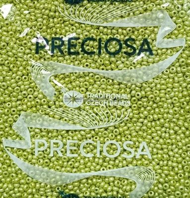 16786 Бисер чешский 50г, "PRECIOSA", №10, светло-оливковый, слегка глянцевый, непрозрачный. 16786 фото
