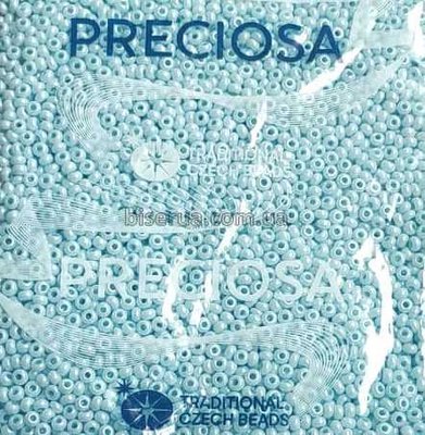 16236 Бисер чешский 50г, "PRECIOSA", №10, голубой, непрозрачный. 16236 фото